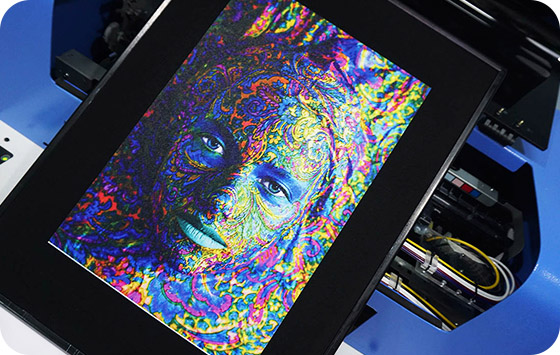 Black T shirt printing with A3 size DTG Printer